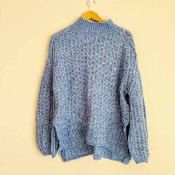 Pilcro Textured Tunic Blue Chunky Sweater Size XS - Picture 2 of 6